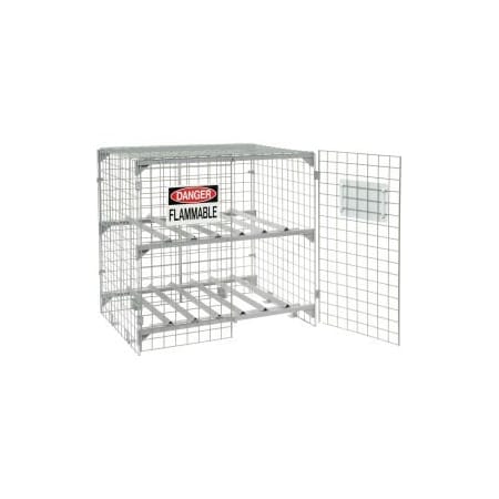 Global Equipment Horizontal 6 Cylinder Storage Cabinet, Manual Close 116200